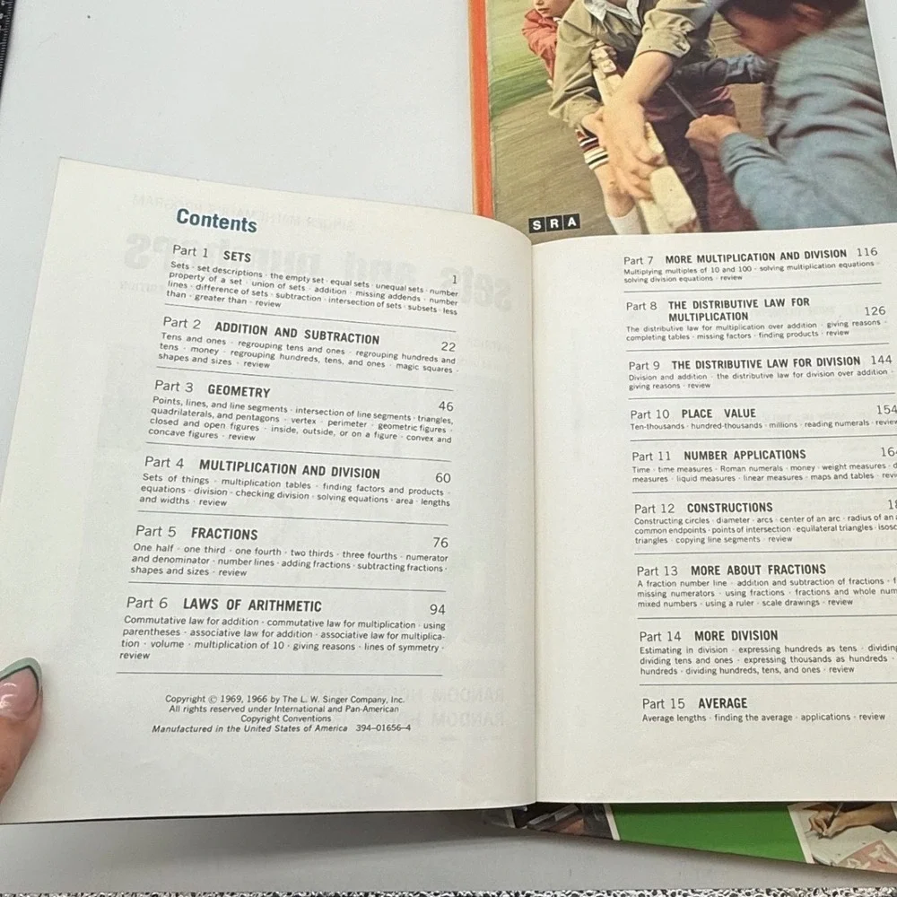 Vintage 1960s 1970s School Textbook Lot SRA Mathematics Spelling Social Studies
